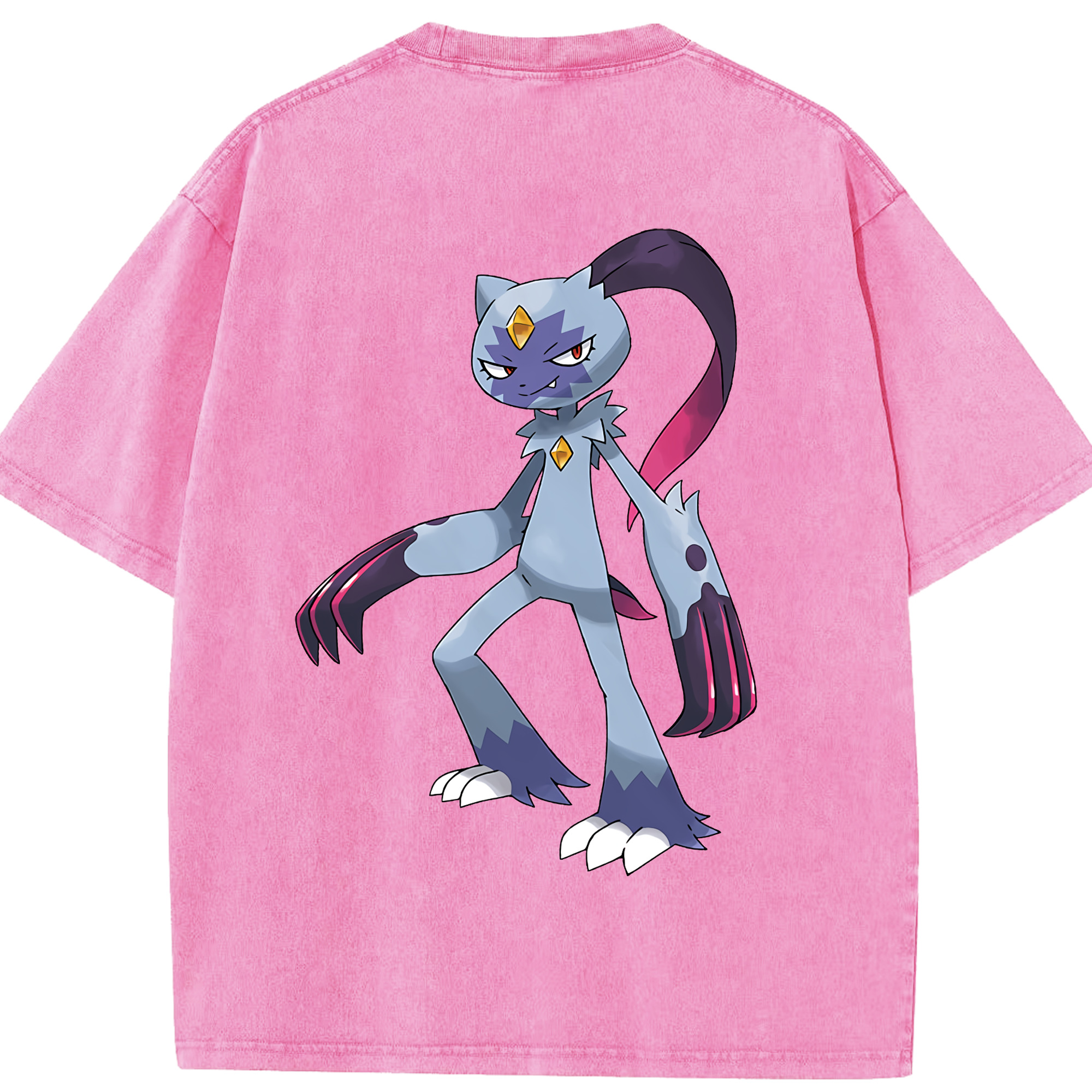 （画像用） ポケットモンスター Pokémon 綿100% ヴィンテージ風 半袖Tシャツ（背面プリント）